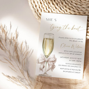 Invitation Élégante Fête des mariées "She’s Tying the Knot"