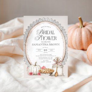 Invitation Élégante Fête des mariées Vintage automne