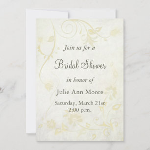 Invitation Elégante Fête des mariées Vintage blanche antique