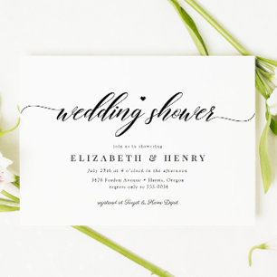 Invitation Élégante Fête des mariées Wedding shower Chic Coup