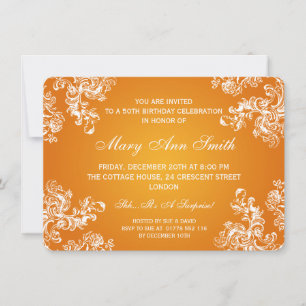 Invitation Élégante fête du 50e anniversaire Vintage tourbill