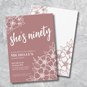 Invitation Elégante fête du 90e anniversaire
