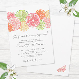 Invitation Élégante fête prénuptiale sur le thème du Citron M