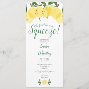 Invitation Élégante Fête Principale Squeeze Lemon Mariage