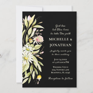 Invitation Élégante florale estivale sur Mariage chrétien noi