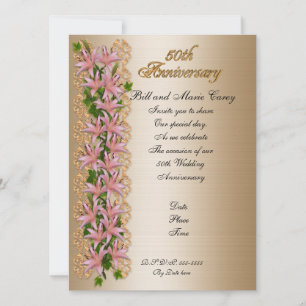 Invitation élégante florale pour fête d'anniversai