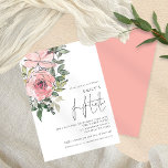 Invitation Elégante florale rose pâle Cinquantième anniversai<br><div class="desc">Elegant Blush Pink Florals Cinquantième anniversaire Invitation. une illustration florale d'art branché à l'invitation de vos invités pour célébrer votre 50ème anniversaire, avec des fleurs et des feuilles au coin supérieur gauche. Un élégant script pour l'occasion et personnaliser facilement le reste du texte selon vos propres besoins. Un arrière -...</div>