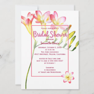 Invitation Elégante Freesia Bridal Shower