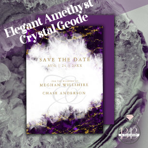 Invitation Élégante Géode cristal Améthyste