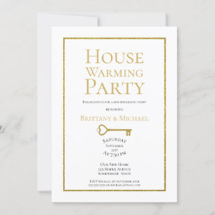 Invitation Elégante Gold Frame House Party