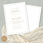 Invitation Elégante Gold Script Bordure 30e fête d'anniversai<br><div class="desc">Elégante Gold Script Border 30th Birthday Party. Disponible numériquement ou imprimé. Un design de texte moderne minimaliste pour votre trentième qui est entièrement personnalisable, avec une bordure simple ligne. Modifiez les mots au besoin et vous pouvez également modifier les couleurs du texte et des arrière - plans, ainsi que beaucoup...</div>