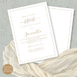 Invitation Elégante Gold Script Bordure 50e fête d'anniversai<br><div class="desc">Elégante Gold Script Border 50th Birthday Party. Disponible numériquement ou imprimé. Un design de texte moderne minimaliste pour votre 50ème qui est entièrement personnalisable, avec une bordure simple ligne. Modifiez les mots au besoin et vous pouvez également modifier les couleurs du texte et des arrière - plans, ainsi que beaucoup...</div>