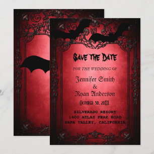 Invitation élégante gothique de mariage pour sauve