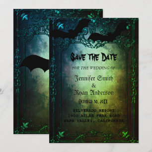 Invitation élégante gothique pour mariage à reteni