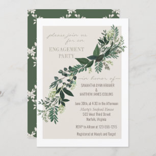 Invitation Elégante Green Garland Ferns