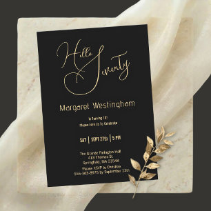 Invitation élégante « Hello Seventy » pour 70e ann