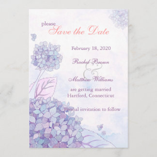 Invitation Élégante Hydrangea Blooms Floral Enregistrer la da