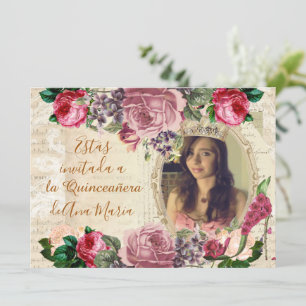 Invitation Elegante lamentable de la Quinceanera