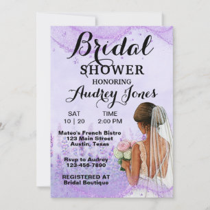 Invitation Élégante Lavendar Douche nuptiale