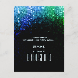 Invitation Elégante livrée couleur paon mariage bridesmaid