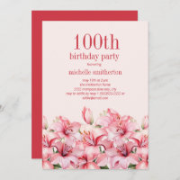 Élégante Lys rose 100e anniversaire