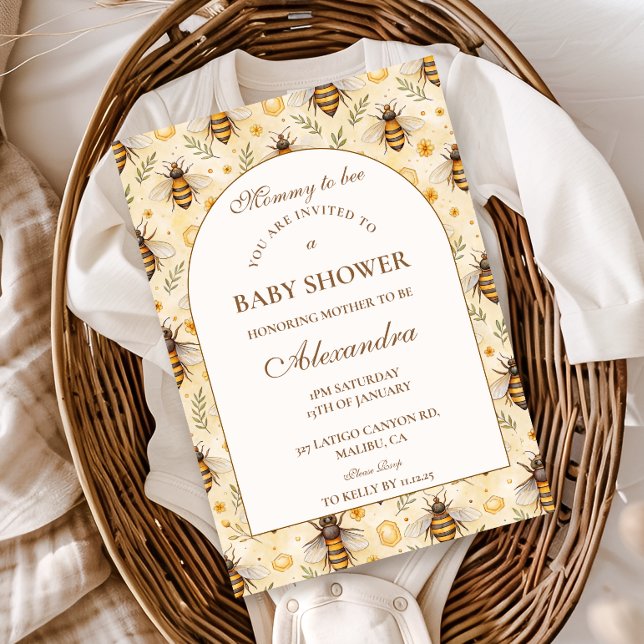 Invitation Élégante Maman à Bébé Baby Shower (Créateur téléchargé)