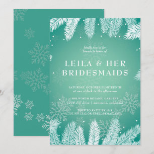 Invitation Elégante Mariage d'hiver Bridesmaids Brunch