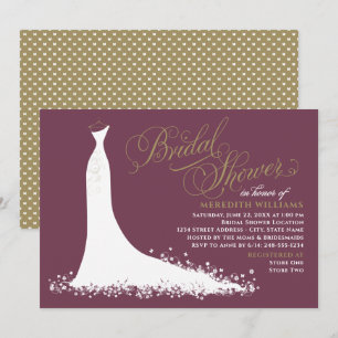 Invitation Elégante Mariage d'or de Bourgogne Fête des mariée
