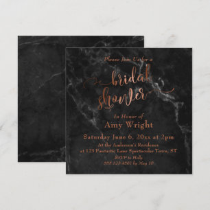 Invitation Élégante Mariage et Fête de Fiançailles 'Copper' a