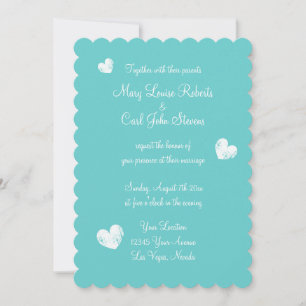 Invitation Elégante modèle bleu turquoise