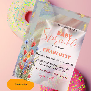 Invitation élégante moderne pour Baby Sprinkle Fil