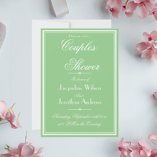 Invitation Elégante Monnaie Douce + Couples Personnalisés Bla