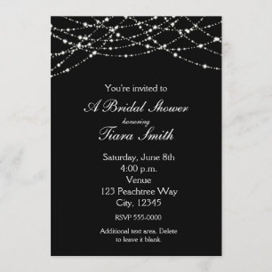 Invitation élégante pailletée de mariage avec lueu