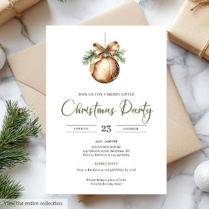 Invitation Élégante Palette Naturelle Nordique Olive Moderne
