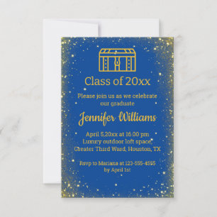 Invitation élégante parties scintillant de jonction en or ble