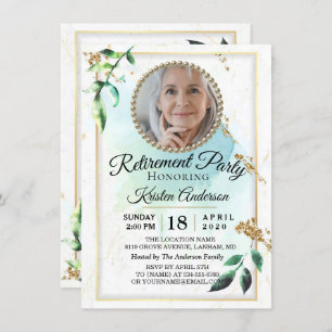 Invitation Elégante Parties scintillant Eucalyptus Luxury Ret