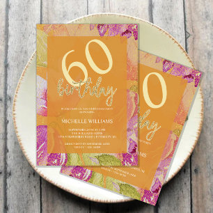 Invitation Élégante Parties scintillant Gold Calligraphie Ann