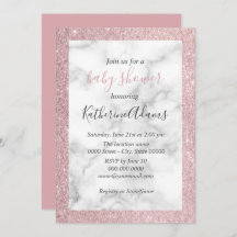 Elégante parties scintillant rose or baby shower e