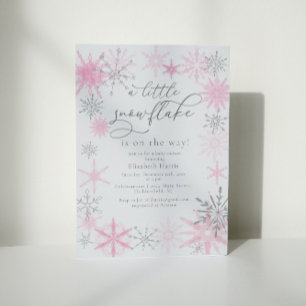 Invitation Elégante Parties scintillant rose petit Baby showe