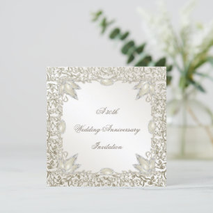 Invitation Élégante Perle 30e Anniversaire de Mariage