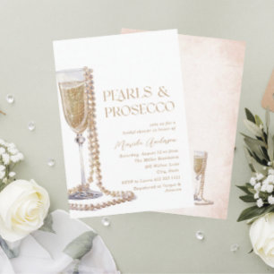 Invitation Elégante perle d'aquarelle et le parrain