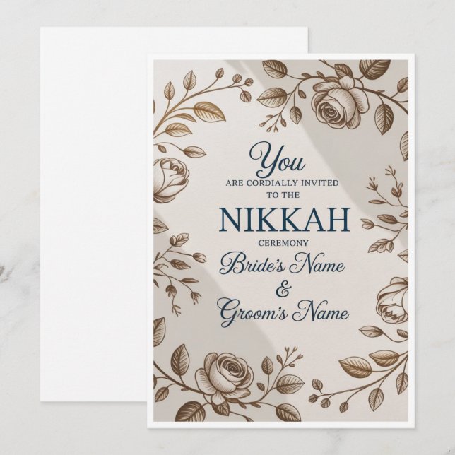 Invitation Élégante 💍 – Personnalisable & Élégant (Devant / Derrière)