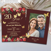 Élégante Photo d'anniversaire de mariage de 20 ans