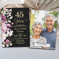 Élégante Photo d'anniversaire de mariage de 45 ans