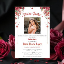 Élégante Photo Florale Mes Quinze Quinceañera 15 a