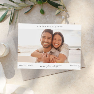 Invitation Élégante photo panoramique moderne Enregistrer la