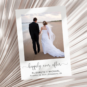 Invitation Elégante Photo QR Code Réception de mariage