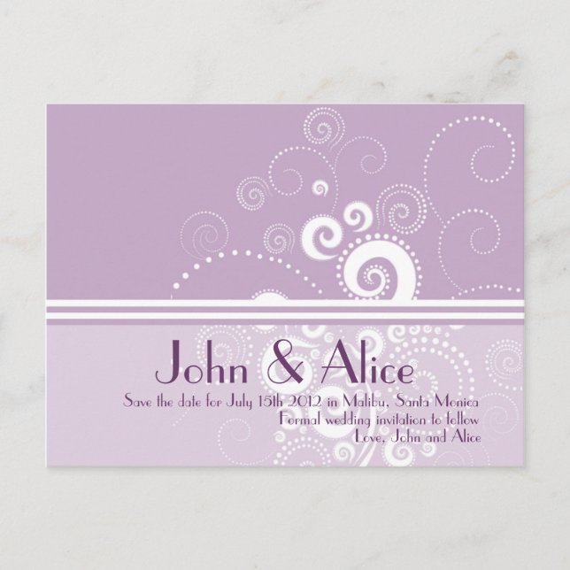 Invitation 'Elegante Polka Dots Save The Date' (Devant)