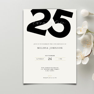 Invitation élégante pour 25e anniversaire - Style