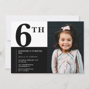 Invitation élégante pour 6 ans Fille Chic Photo